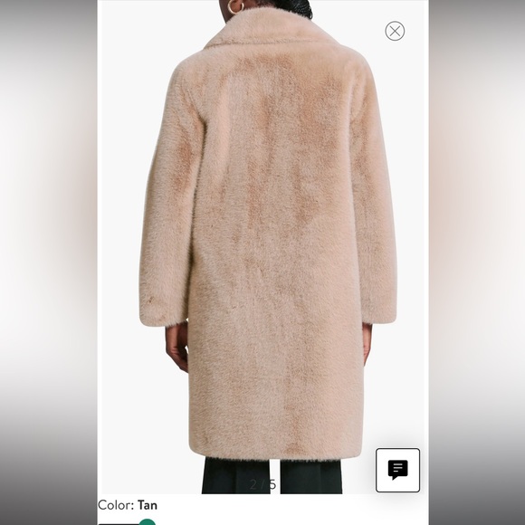 NWT Avec Les Filles Tan Teddy Jacket size Large - Picture 3 of 8